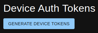 Generate Auth Tokens Button